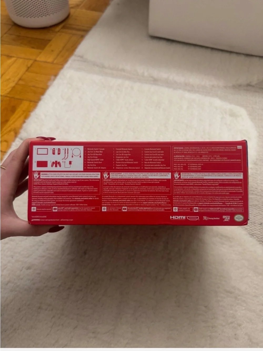 Nintendo Switch Console with Neon Blue & Neon Red Joy‑Con Controllers